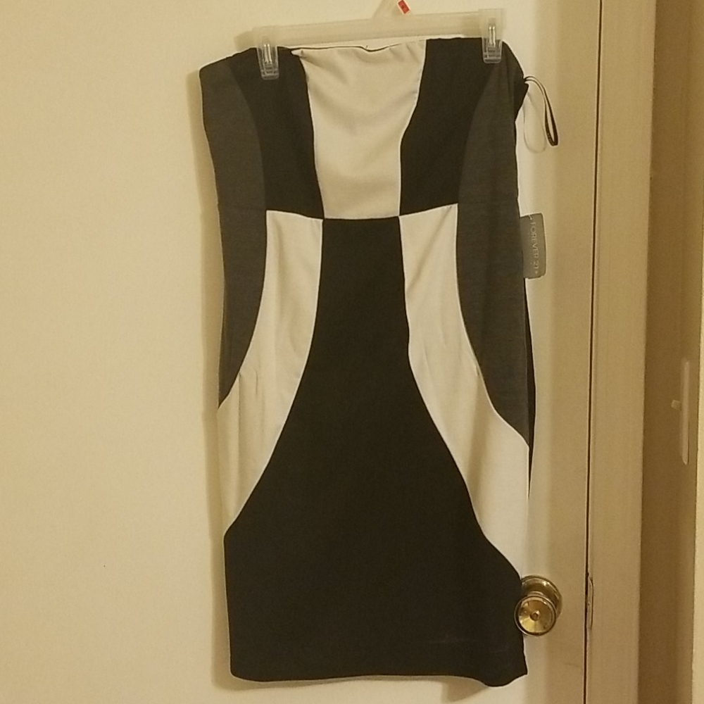 Black strapless dress